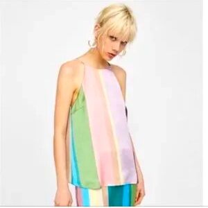 *Like New* ZARA Striped Halter Top XS